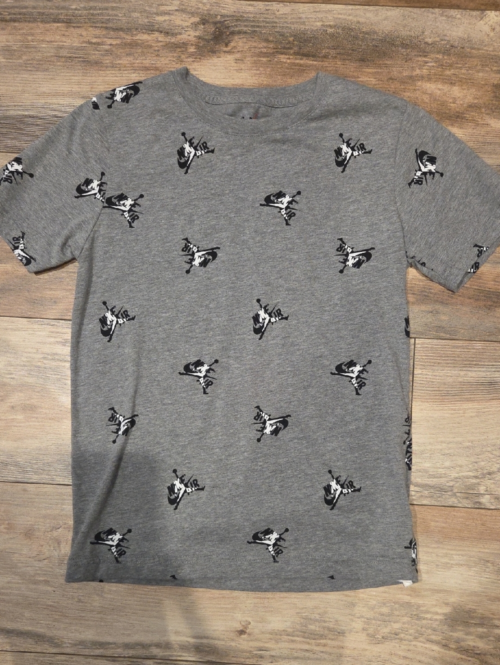 Nike Grey Tee with Black & White Skate Graphic